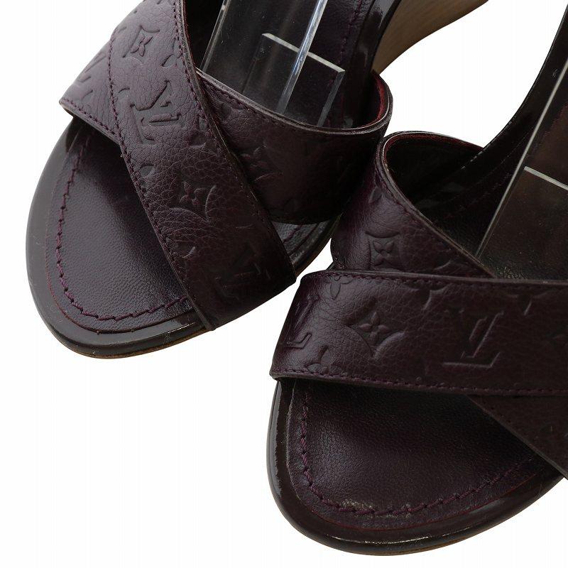 ルイヴィトン LOUIS VUITTON サンダル レザー オープントゥ