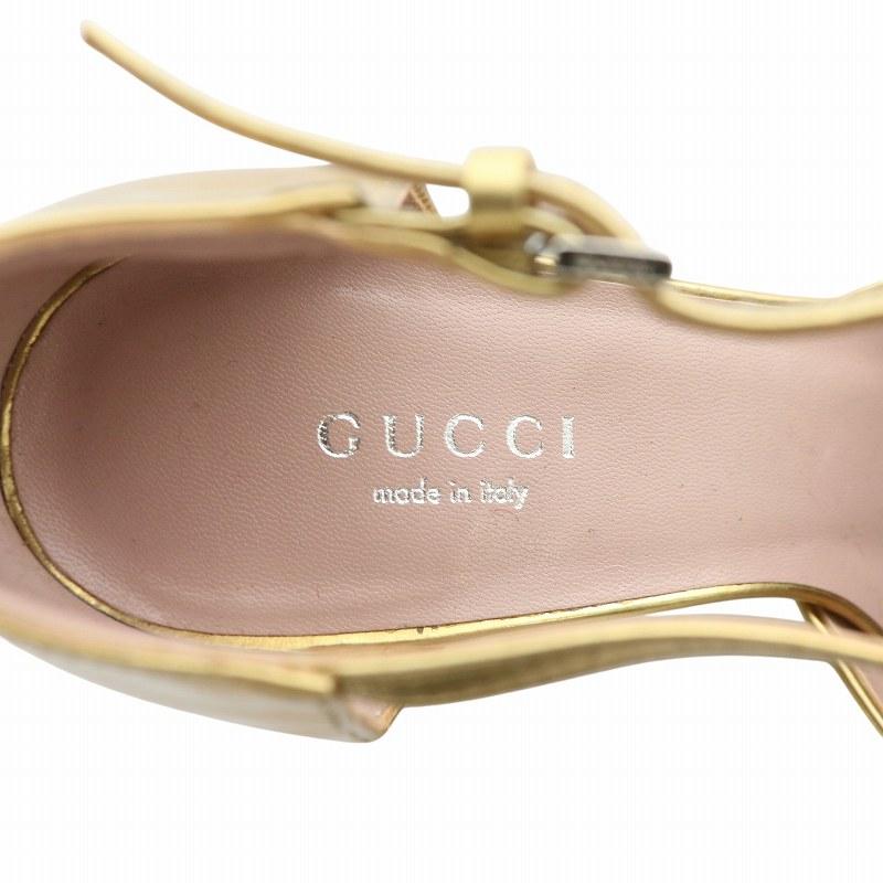 GUCCI グッチ パンプス レザー ポインテッドトゥ ハイヒール スタッズ  