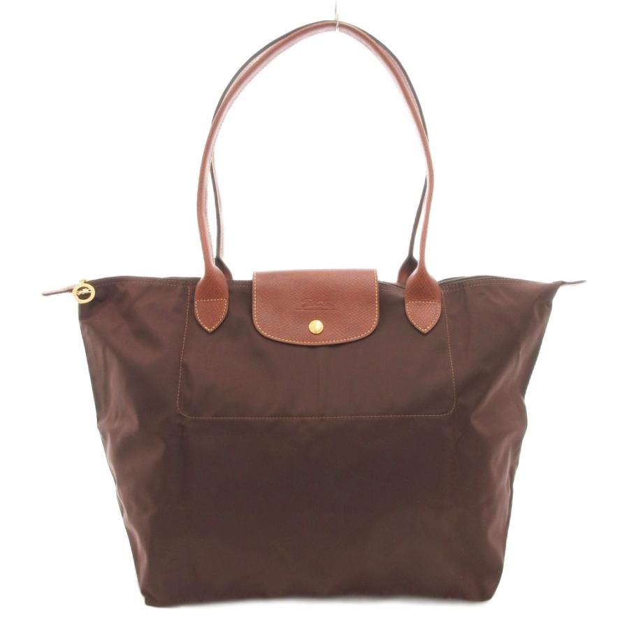 極美品】ロンシャン ル プリアージュ クラブトートバッグL 黒×茶 楽天 