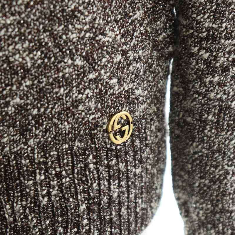 GUCCI（グッチ） カーディガン 長袖 クルーネック ラメ インター