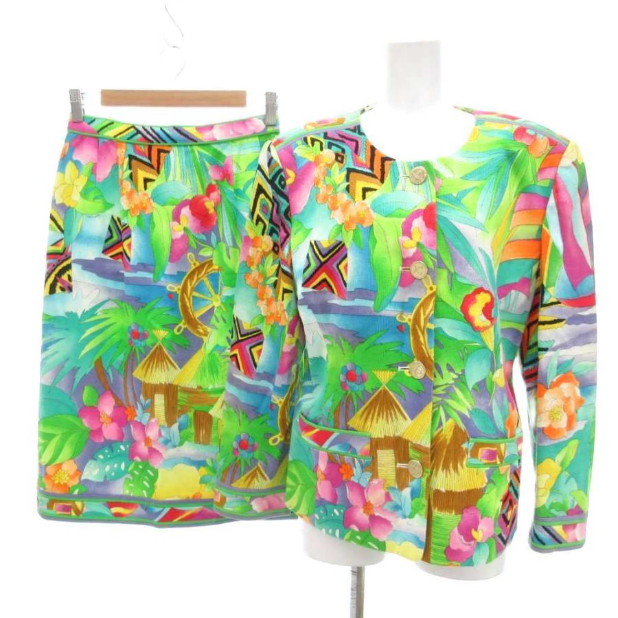 LEONARD レオナール ヴィンテージ セットアップ ノーカラージャケット  