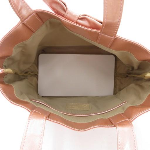 【美品】キタムラ フォーマルバッグ ハンドバッグ リボン アイボリー　レザー 美品】キタムラ フォーマルバッグ ハンドバッグ リボン ア