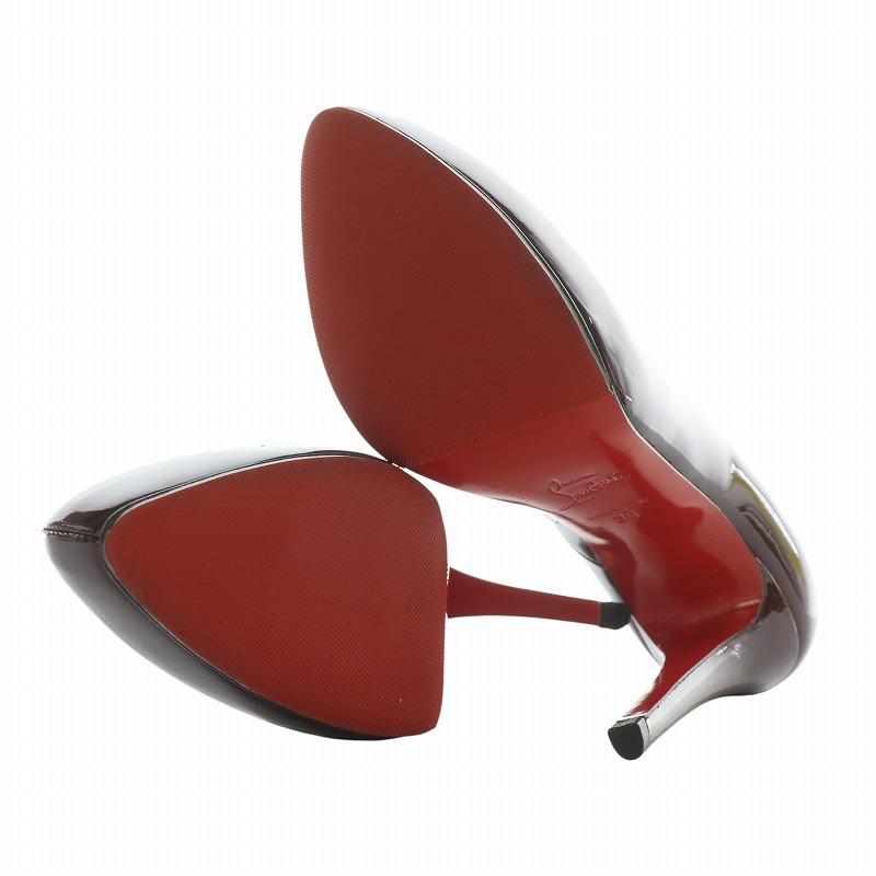 【中古】未使用品 クリスチャンルブタン パンプス エナメル ポインテッドトゥ ハイヒール 36 23cm ボルドー Christian Louboutin（クリスチャンルブタン） 未使用品 パンプス