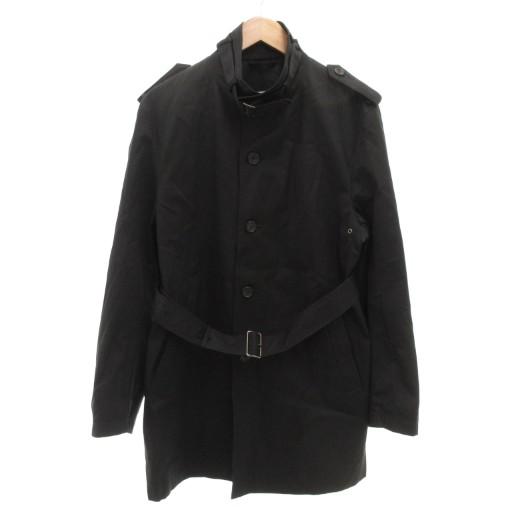 LESMUES メンズトレンチコート レミュー LES MUES トレンチコート スタンドカラー ミドル ベルト付 L
