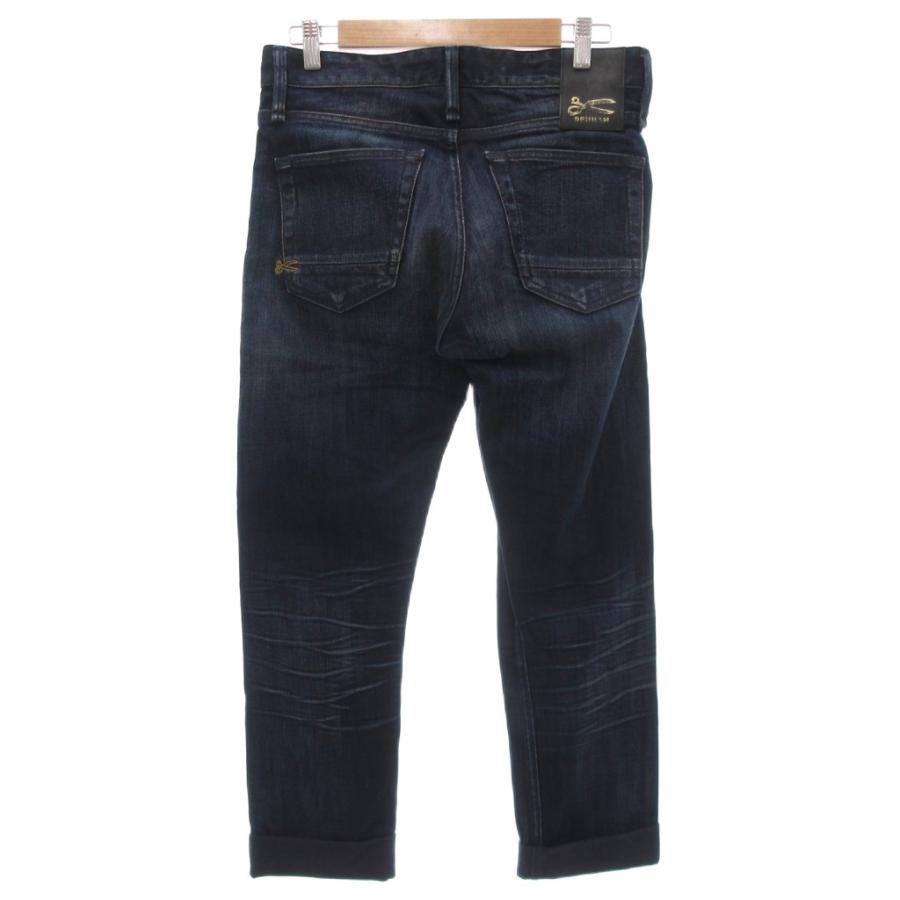 【中古】デンハム DENHAM RAZOR SLIM デニムパンツ ジーンズ USED加工 刺繍 革パッチロゴ 29 インディゴブルー /JS デンハム DENHAM RAZOR SLIM デニムパンツ ジーンズ USED加工 刺繍 革