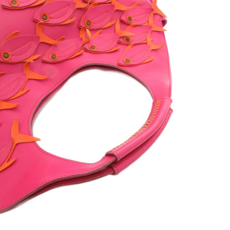 ETRO エトロ ハンドバッグ 手提げカバン レザー 皮革 ロゴ 魚