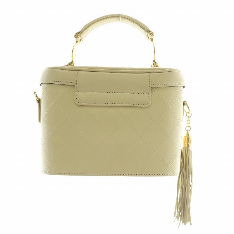GIANNI VERSACE ハンドバッグ ショルダー 2WAY レザー フリンジ 総柄 