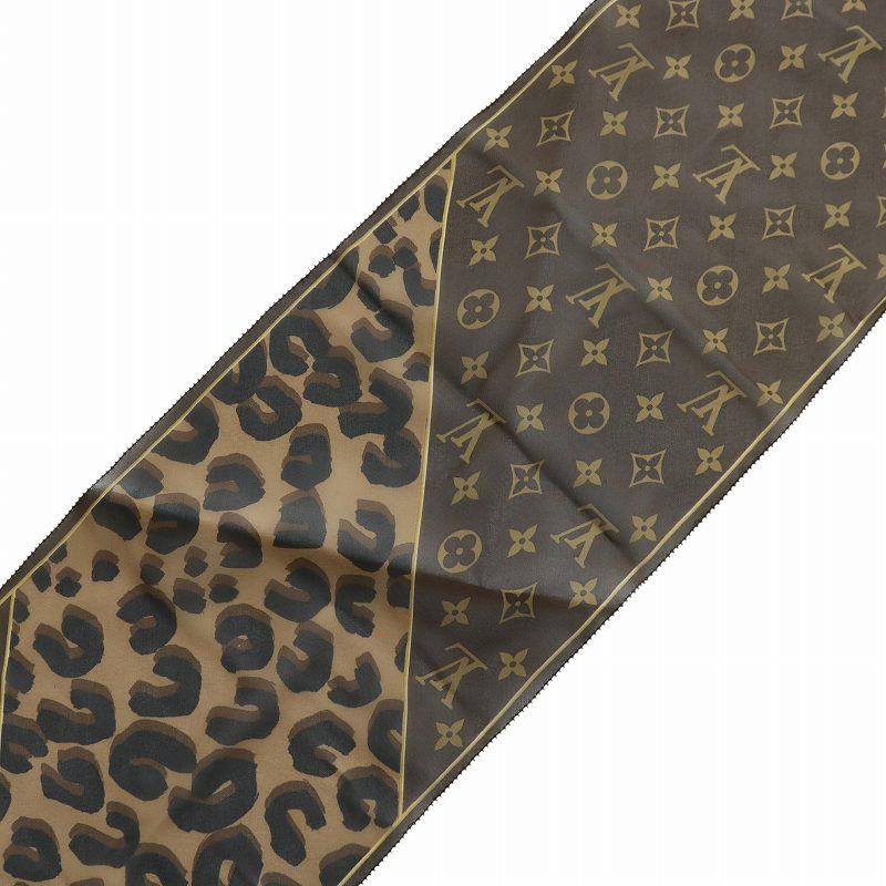 LOUIS VUITTON（ルイ・ヴィトン） ストール 絹 シルク 薄手 ヒョウ柄
