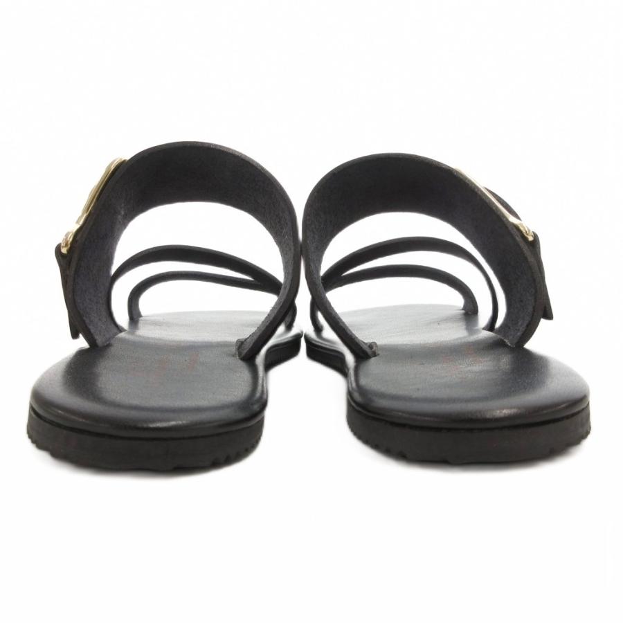 ヌオヴォニカール Nuovo Nicar バックルサンダル スライド レザー 37