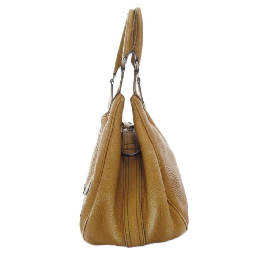 トッズ TOD'S ハンドバッグ ロゴ レザー 茶 ブラウン /AE □GY18