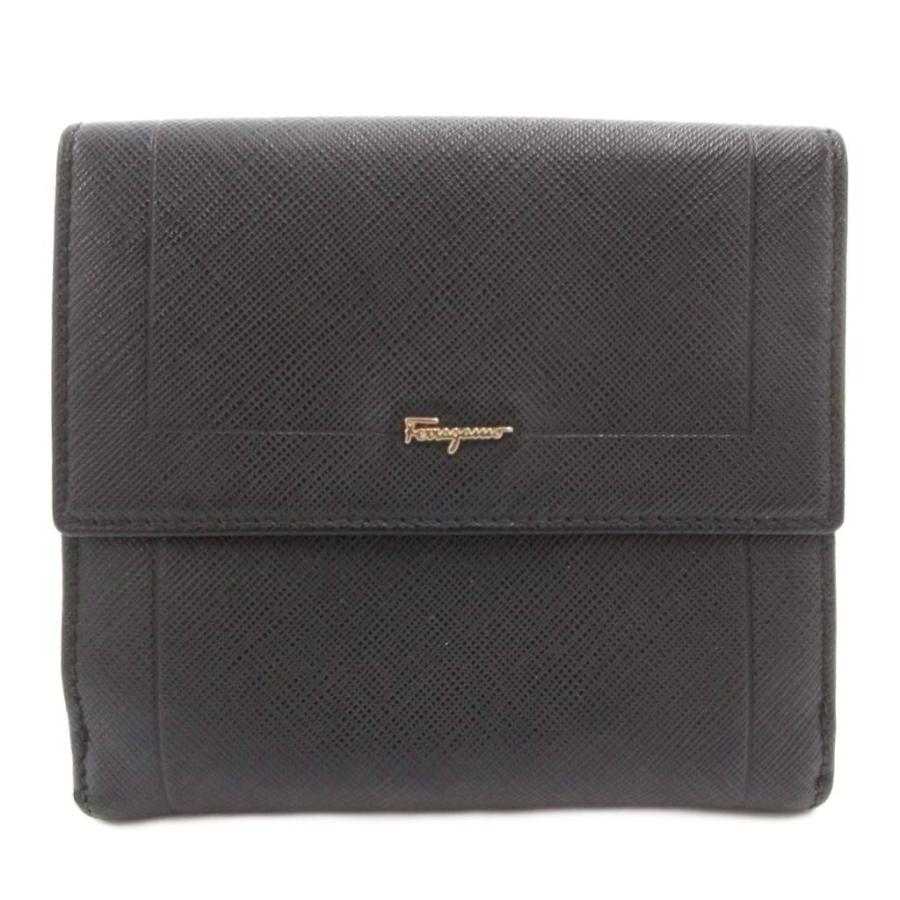 専用！Salvatore Ferragamo 二つ折り財布 ブラック FERRAGAMO（フェラガモ） FERRAGAMO 2つ折り財布 ブラック メンズ