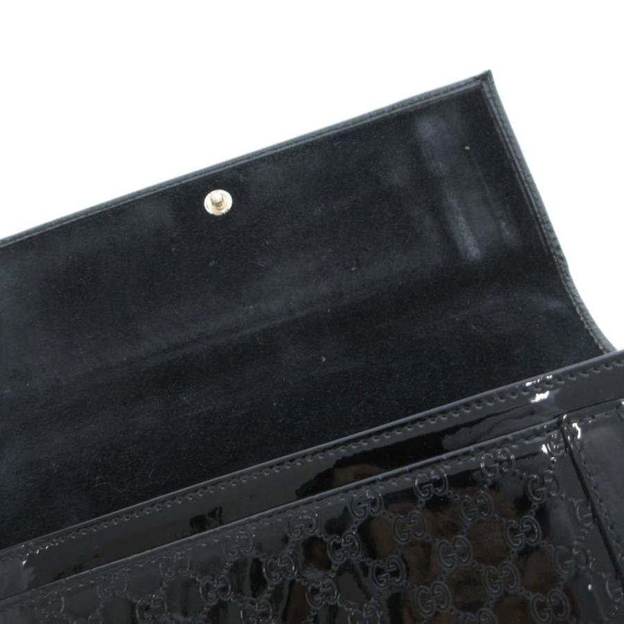 GUCCI グッチ 財布 正規品 二つ折り ブラック エナメル