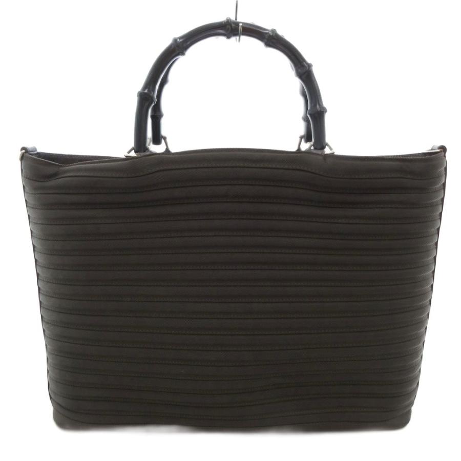 GUCCI（グッチ） ハンドバッグ バンブーハンドル ダークブラウン 茶 
