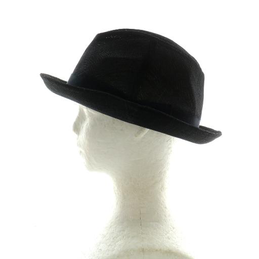 【中古】未使用品 ジュンヤワタナベ JUNYA WATANABE 中折れ ハット 帽子 麻 リネン 黒 ブラック WS-K601-051-1-1 未使用品 ジュンヤワタナベ JUNYA WATANABE 中折れ ハット 帽子 麻