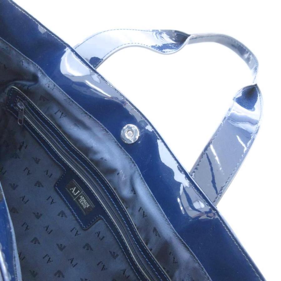 アルマーニ ジーンズ ARMANI JEANS パテント トートバッグ エナメル