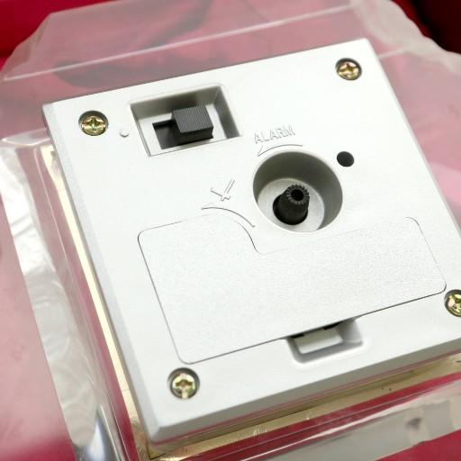 ホヤ HOYA 水晶時計 電子アラーム 置時計 ジャンク品 クリスタル 透明