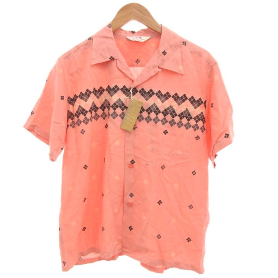 【中古】未使用品 東洋エンタープライズ スターオブハリウッド タグ付き レーヨン アロハシャツ オープンカラー M 未使用品 東洋エンタープライズ ARGYLE STAR OF HOLLYWOOD スターオブ