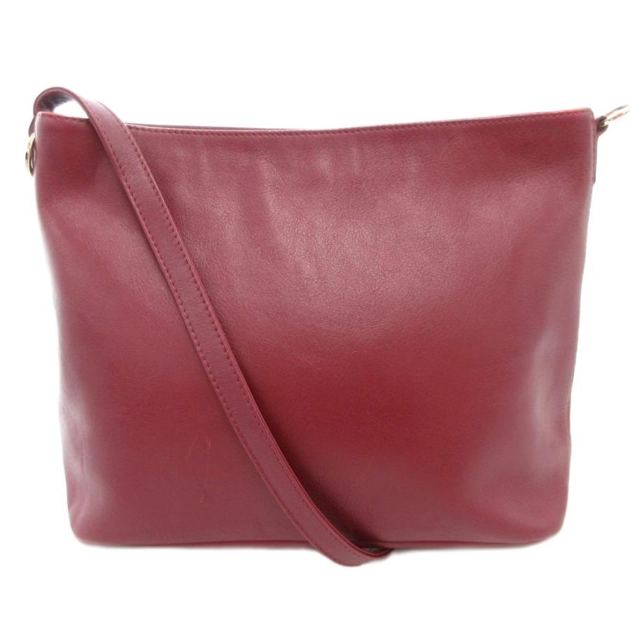 【美品】アニエスベー ボヤージュ 本革 牛革 ブランドロゴ ショルダーバッグ アニエスベー ボヤージュからロゴ入りレザーバッグ、トート