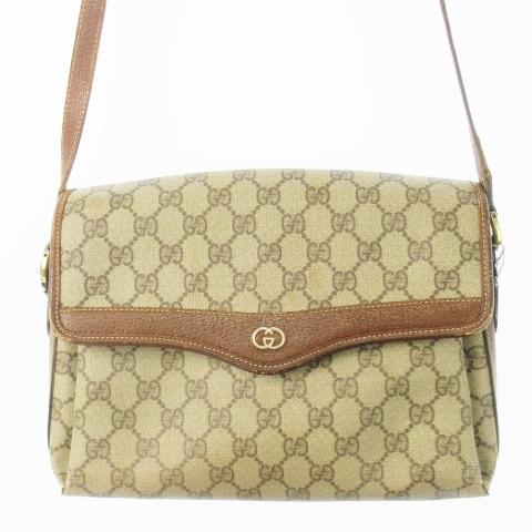 GUCCI グッチ ショルダーバッグ GGスプリーム PVC レザー 革