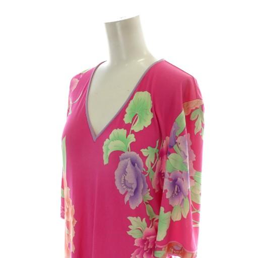 レオナール LEONARD 白タグ 最高級ライン ワンピース ロング 五分袖 V