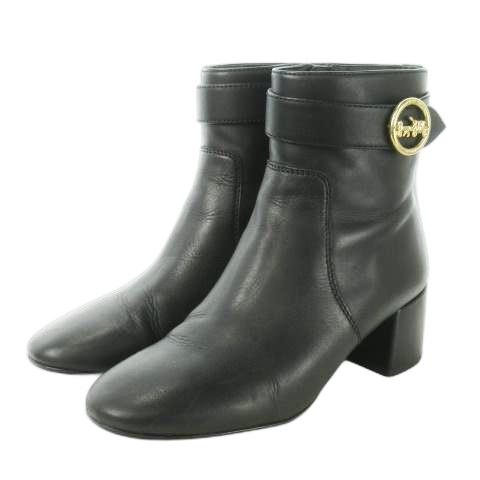 COACH（コーチ） COACH TANIA LTR BOOTIE ショートブーツ ミドルヒール