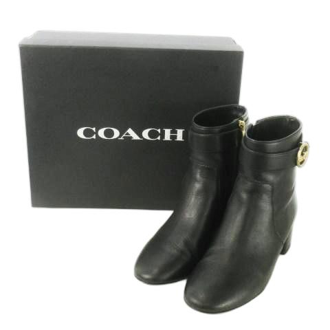 COACH（コーチ） COACH TANIA LTR BOOTIE ショートブーツ ミドルヒール