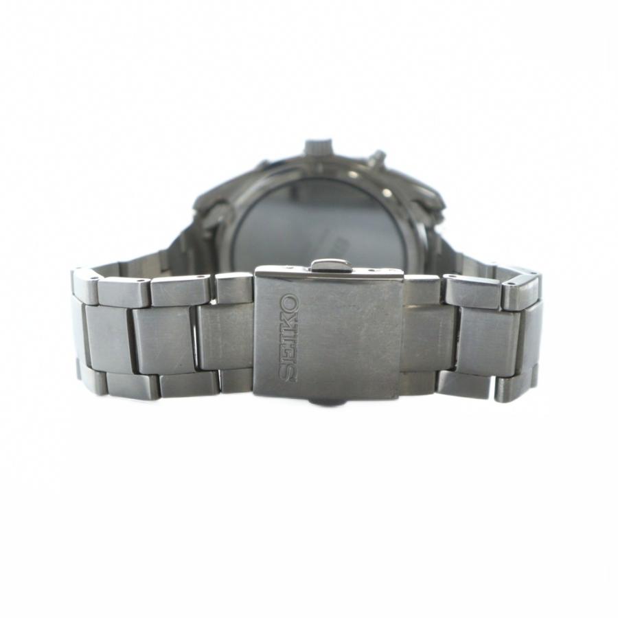 セイコー SEIKO スピリット 腕時計 ウォッチ ソーラー 黒文字盤 ロゴ  