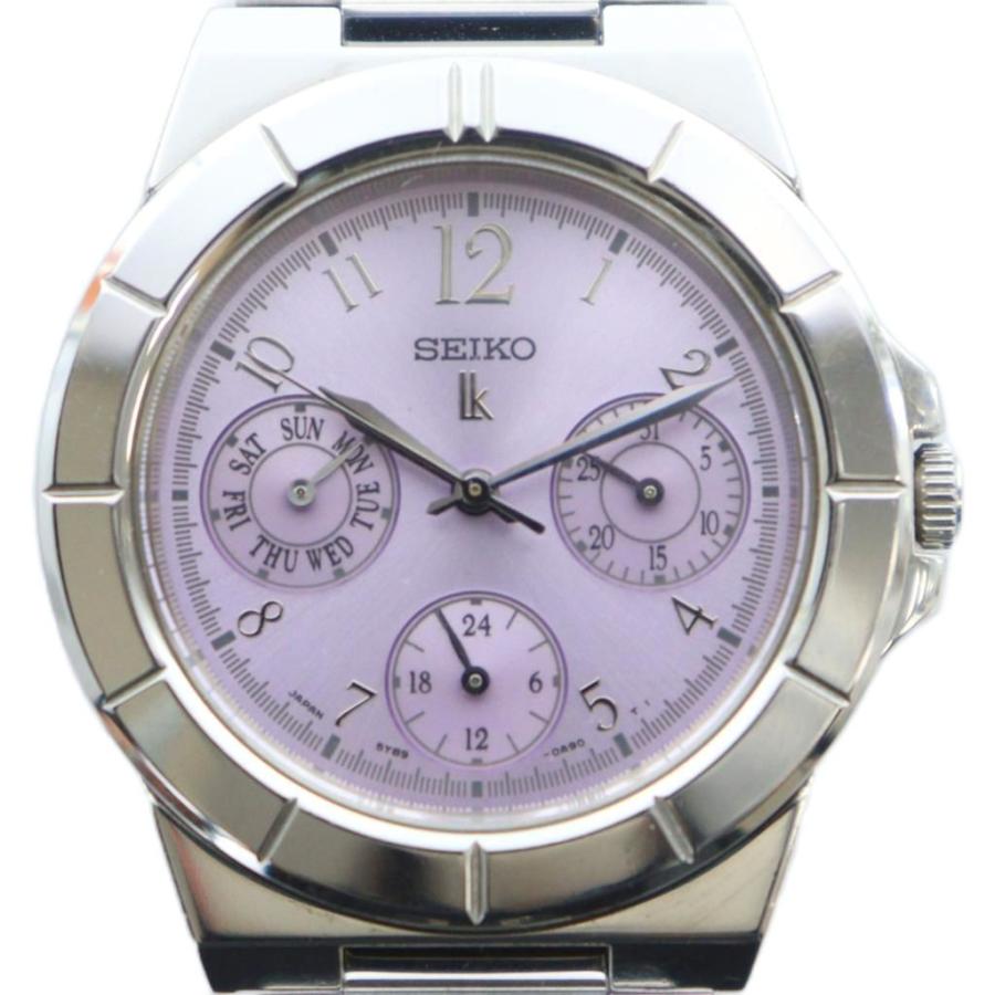 【新品電池/希少/稼働】セイコー ルキア 腕時計 5Y89 デイデイト 上品 セイコー SEIKO 5Y89-0B30 lk ルキア 腕時計 ウォッチ クォーツ ロゴ