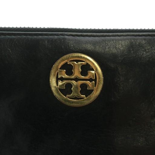 ★トリーバーチ★ラウンドファスナー長財布★黒★ゴールド★レザー TORY BURCH（トリーバーチ） 長財布 レザー ラウンドファスナー ロゴ