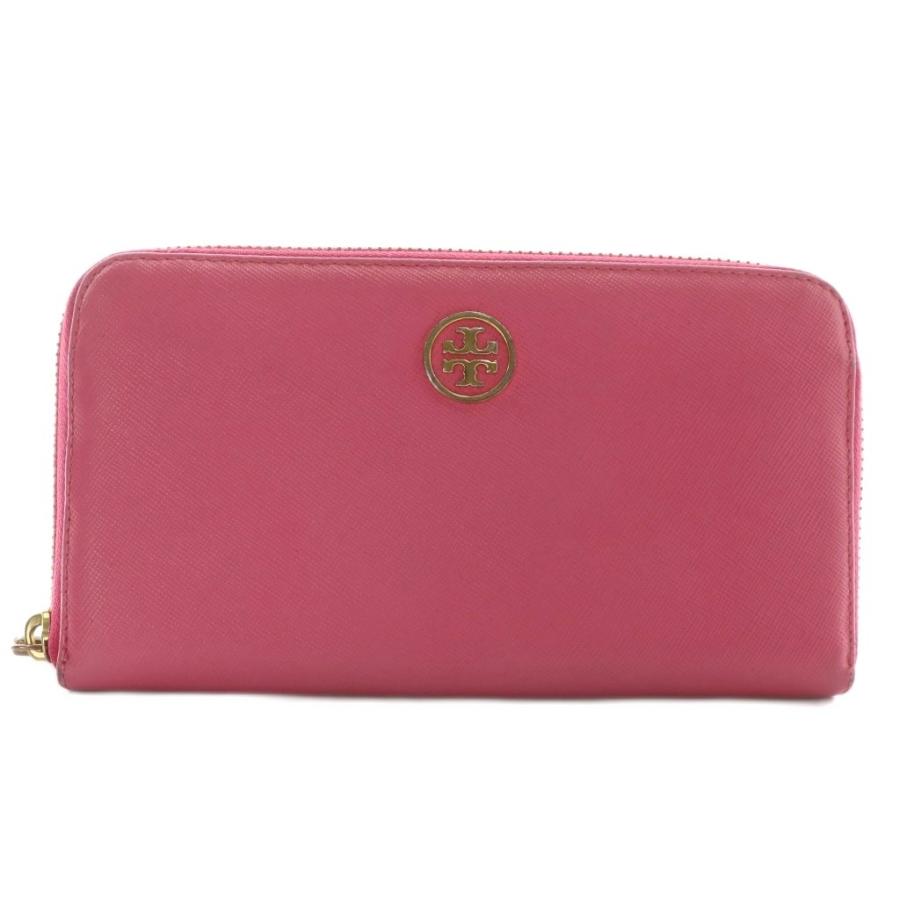 TORY BURCH（トリーバーチ） 長財布 レザー ラウンドファスナー ロゴ 
