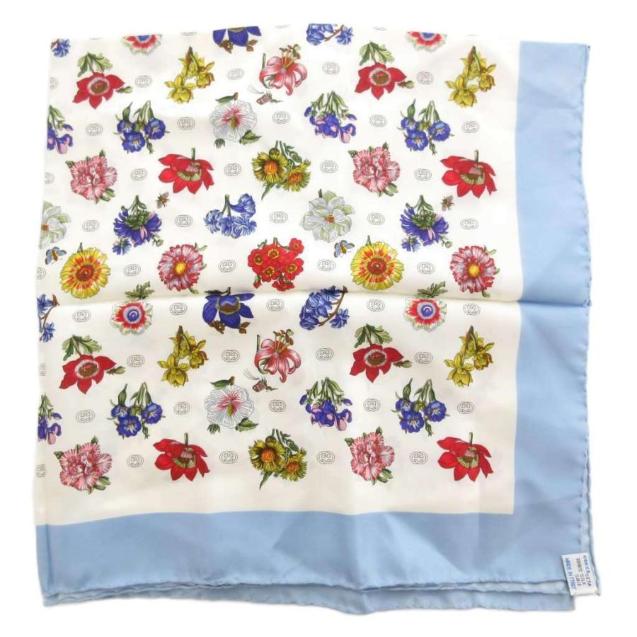 GUCCI（グッチ） スカーフ シルク 絹100％ フラワー 花柄 インター
