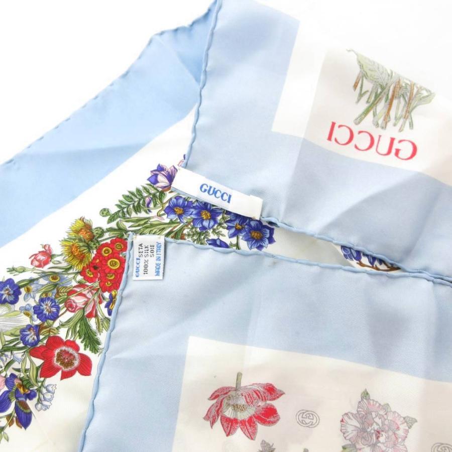 GUCCI（グッチ） スカーフ シルク 絹100％ フラワー 花柄 インター