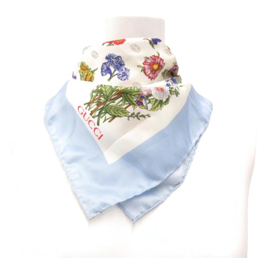 GUCCI（グッチ） スカーフ シルク 絹100％ フラワー 花柄 インター