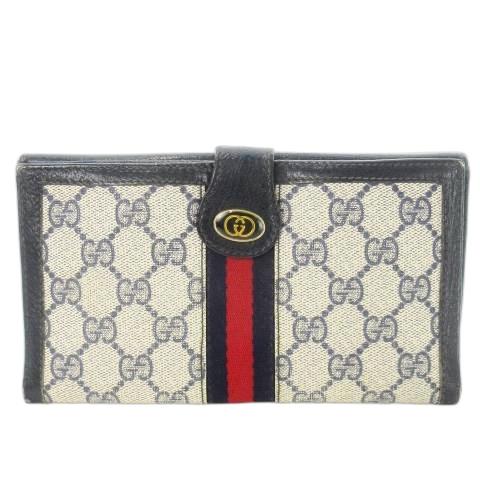 GUCCI グッチ　オールドグッチ　長財布　ggスプリーム　PVC レザー　ロゴ GUCCI グッチ オールドグッチ GGスプリーム 長財布 ロング