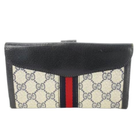 GUCCI グッチ　オールドグッチ　長財布　ggスプリーム　PVC レザー　ロゴ GUCCI グッチ オールドグッチ GGスプリーム 長財布 ロング