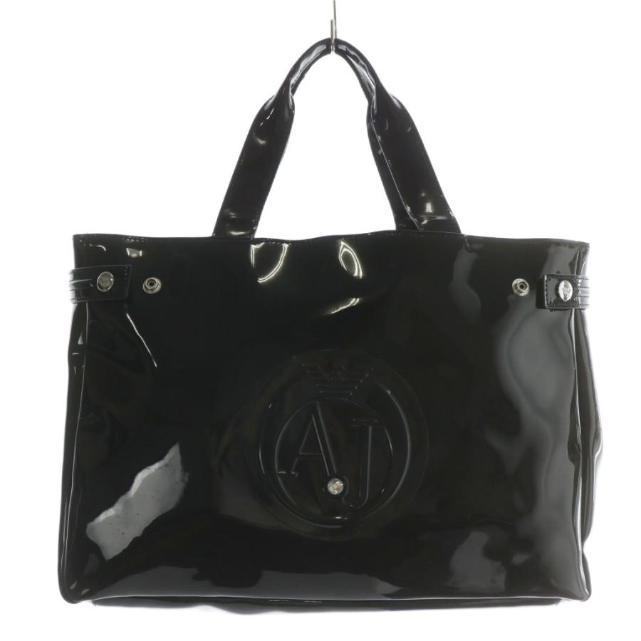 アルマーニ ジーンズ ARMANI JEANS ハンドバッグ トート PVC エナメル 