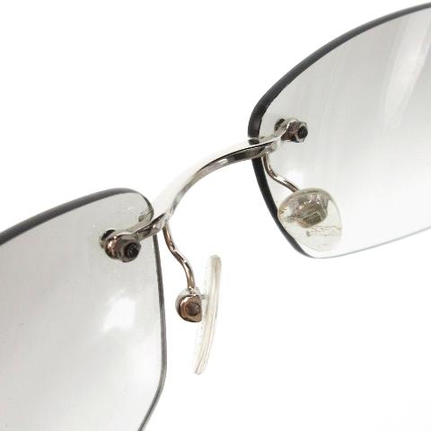 GUCCI（グッチ） サングラス リムレス ナロー ロゴ ラインストーン 60