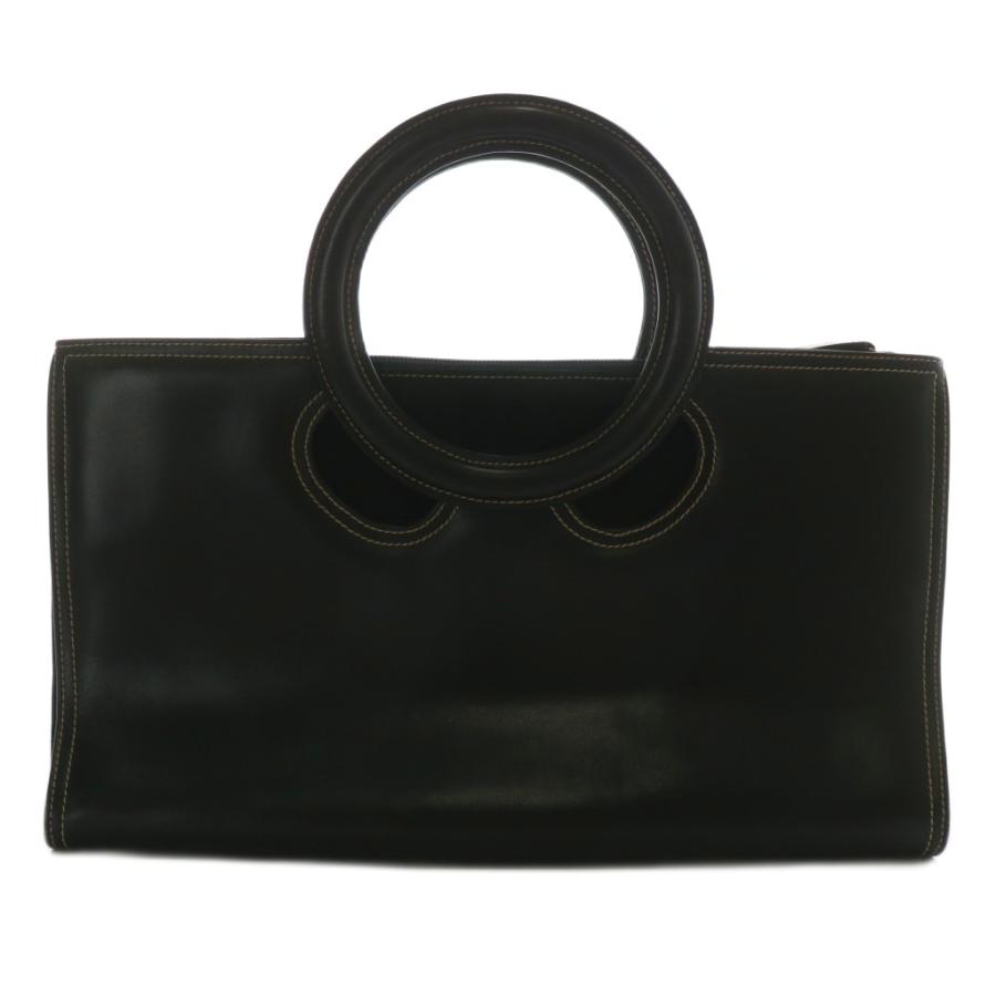 Bally（バリー） ハンドバッグ レザー ステッチ ロゴ 黒 ブラック /XZ