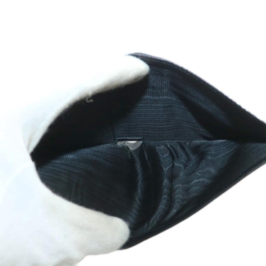 CELINE セリーヌ 財布 二つ折り レザー リザード型押し ロゴ 黒