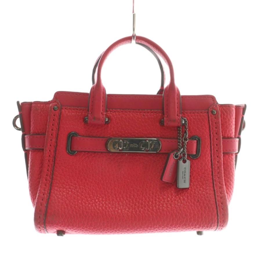 【中古】コーチ COACH スワッガー15 ハンドバッグ ショルダー 2WAY ミニ レザー ロゴ ピンク 54625 COACH（コーチ） スワッガー15 ハンドバッグ ショルダー 2WAY ミニ