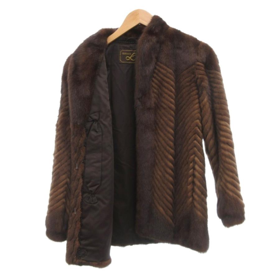 【中古】ノーブランド ファーコート ミンク 毛皮 ハーフ丈 13 茶 ブラウン /JS ■GY18 レディース ノーブランド ファーコート ミンク 毛皮 ハーフ丈 13 茶 ブラウン /JS