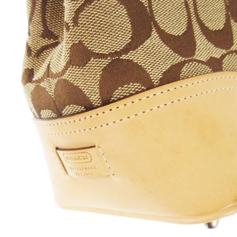 COACH / ハンドバッグ_コンビレザー/キャンバス/GLD COACH（コーチ） ハンドバッグ キャンバス レザー 革 シグネチャー