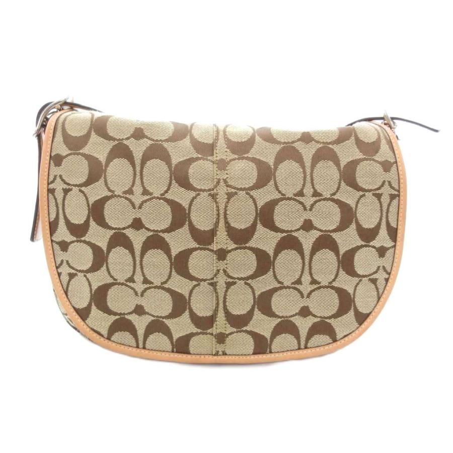 COACH（コーチ） ショルダーバッグ キャンバス レザー シグネチャー 