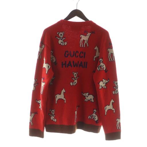 GUCCI（グッチ） GUCCI HAWAII カーディガン ウール コットン ニット V 