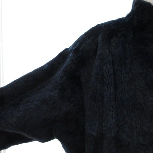 エンバ EMBA ファーコート 毛皮 シェアードミンク ショート丈 紺