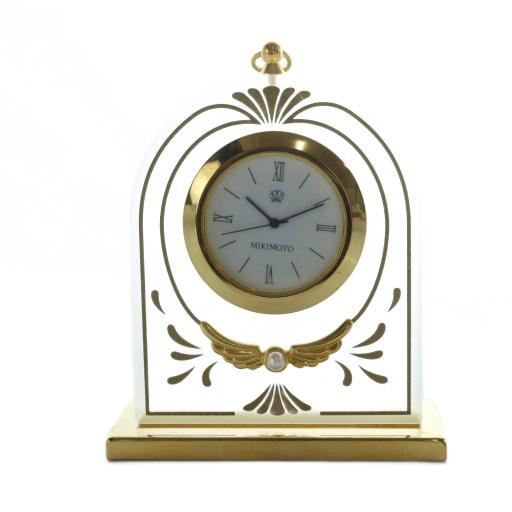 ミキモト MIKIMOTO ジャンク品 置き時計 ウォッチ クォーツ ローマン
