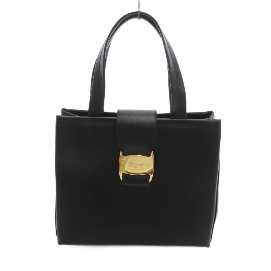 サルヴァトーレ フェラガモ トートバッグ リボン レザー 黒