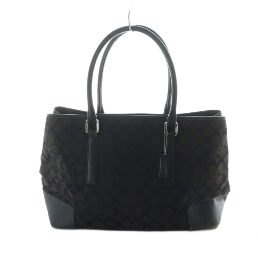 COACH（コーチ） トートバッグ ハンド キャンバス レザー シグネチャー 