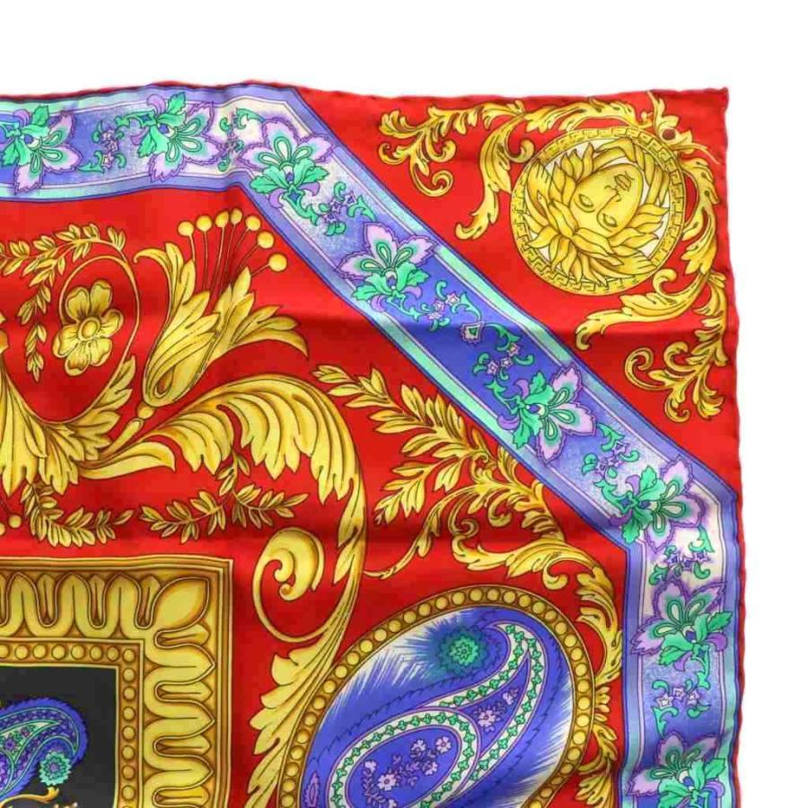 ヴェルサーチ ヴェルサーチェ VERSACE スカーフ 大判 絹 シルク 花柄