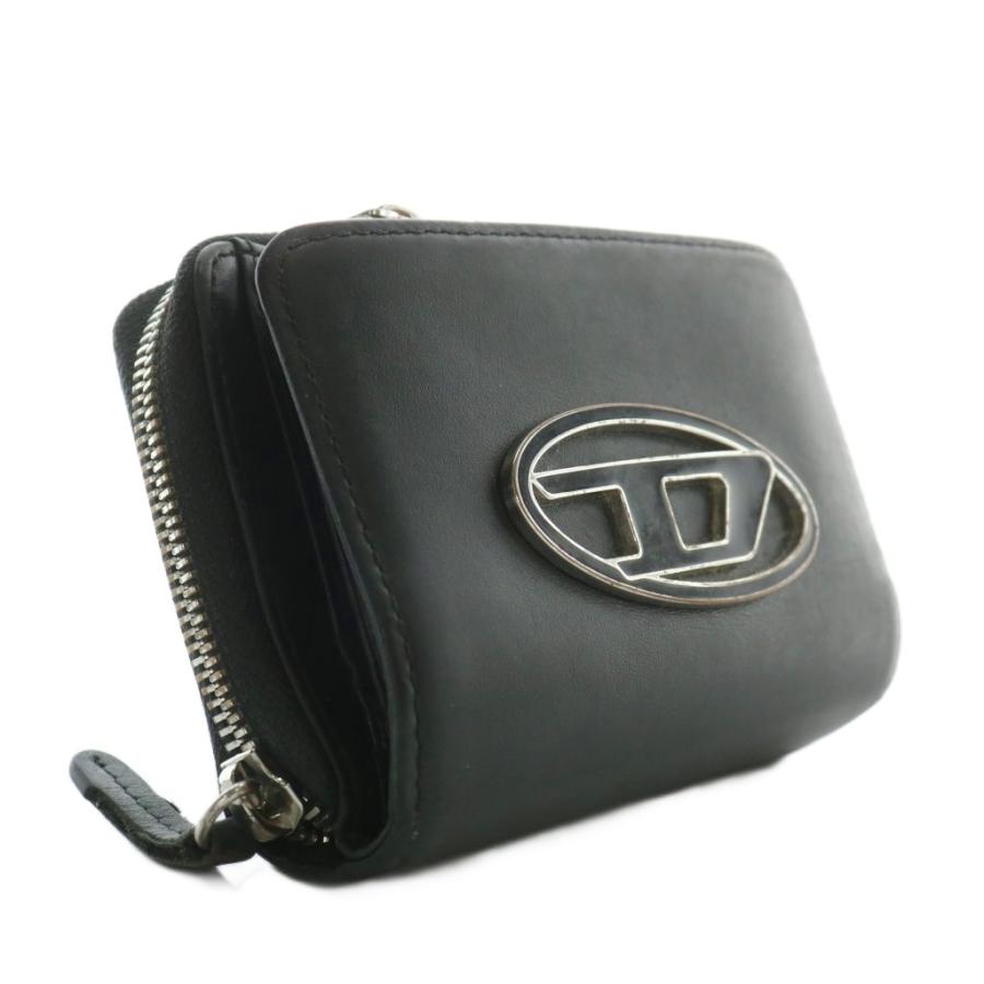 DIESEL ディーゼル 財布 二つ折り レザー ラウンドファスナー D